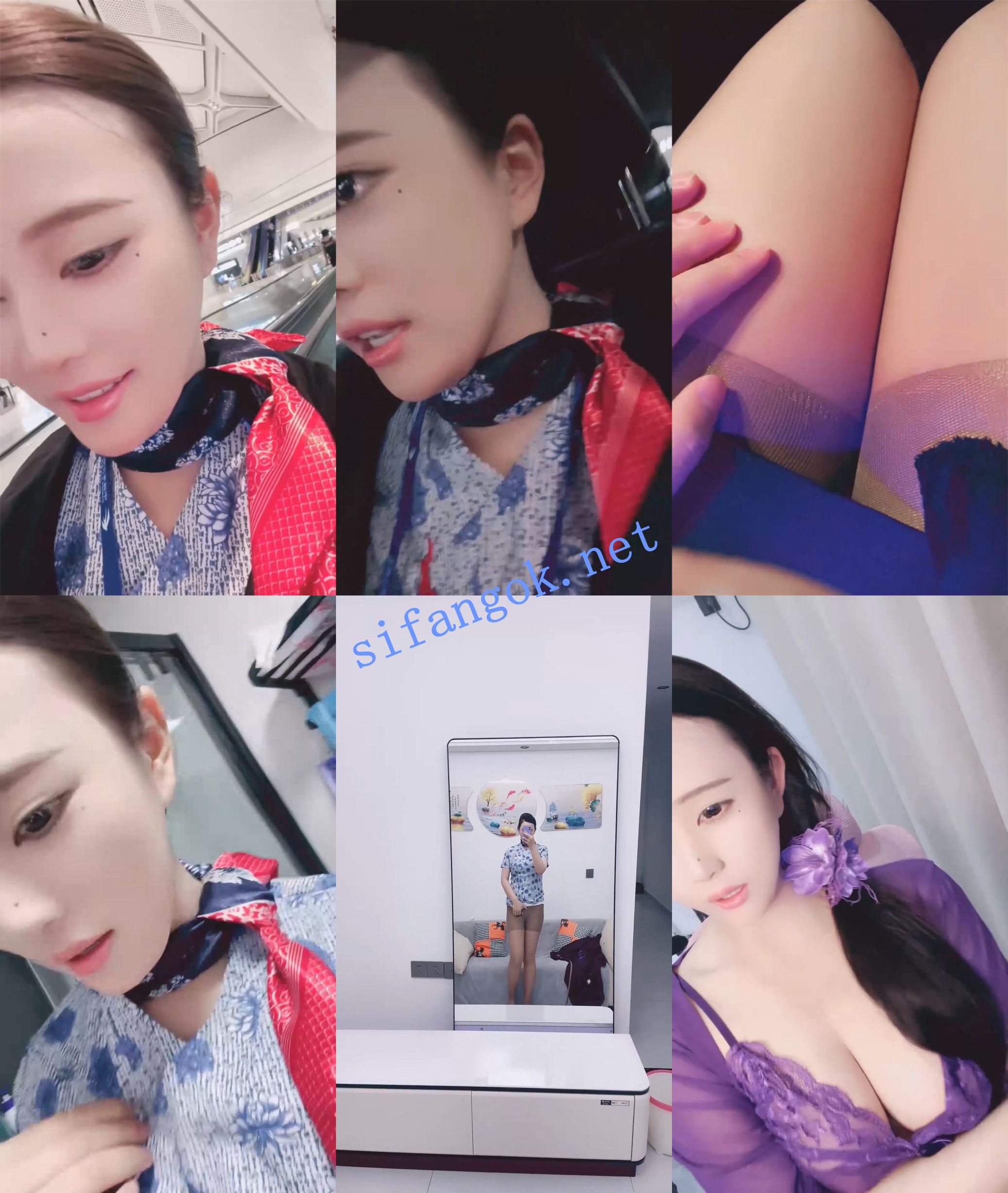 √真实空姐下班后....【豆包】美艳动人~勾引司机回家操屄！