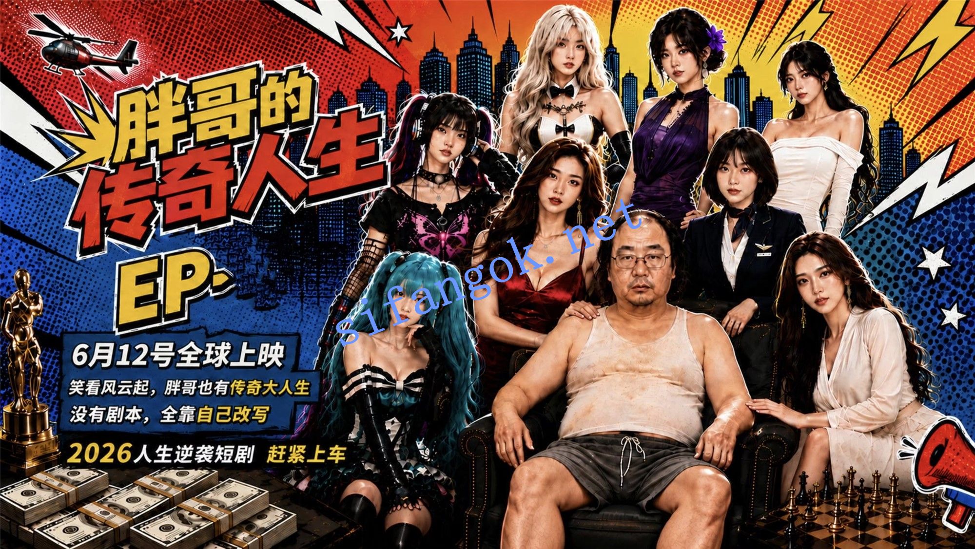 【AI连续短剧】胖哥的传奇人生EP3-颜值女租客肉偿抵租金!