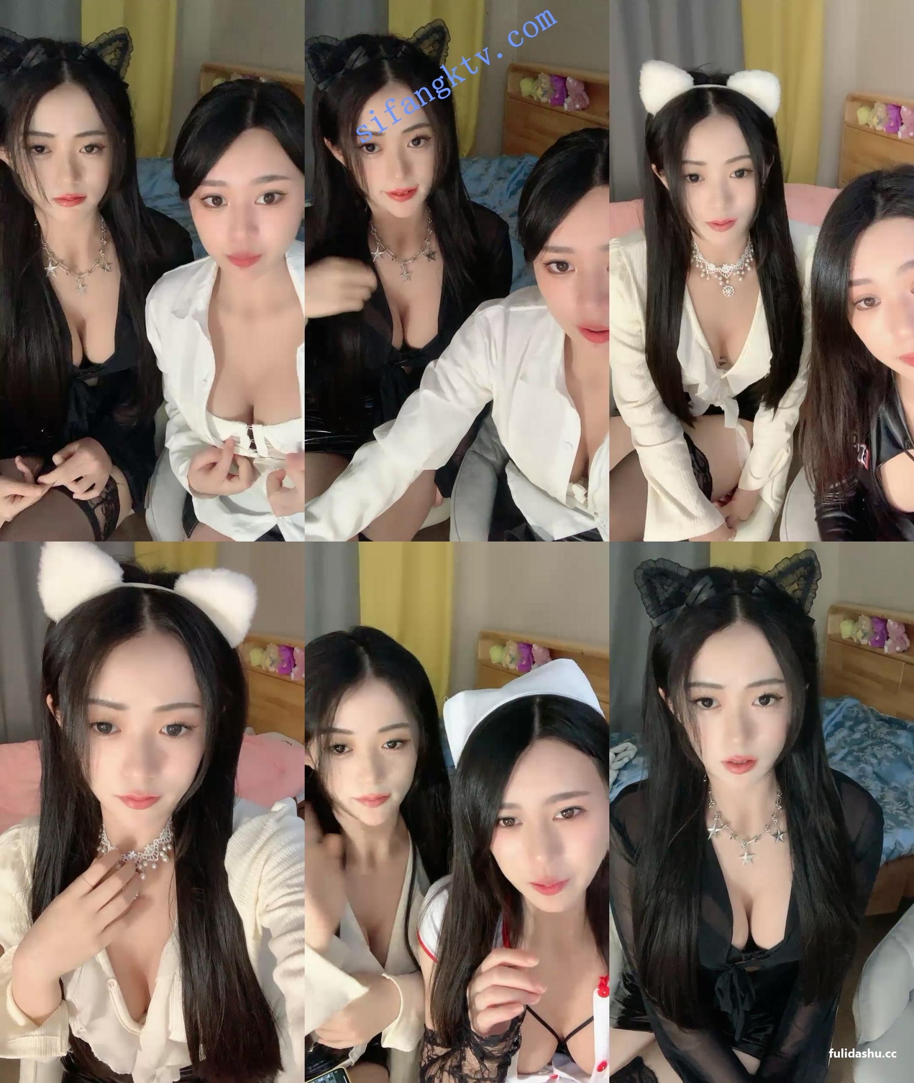 半糖~新人【大乔小乔陪你玩】逆天颜值~看的鸡儿想喷火【14V】